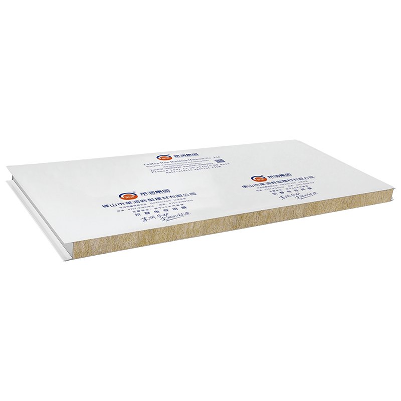 Rock wool sandwich panel photograph from the company homepage material.